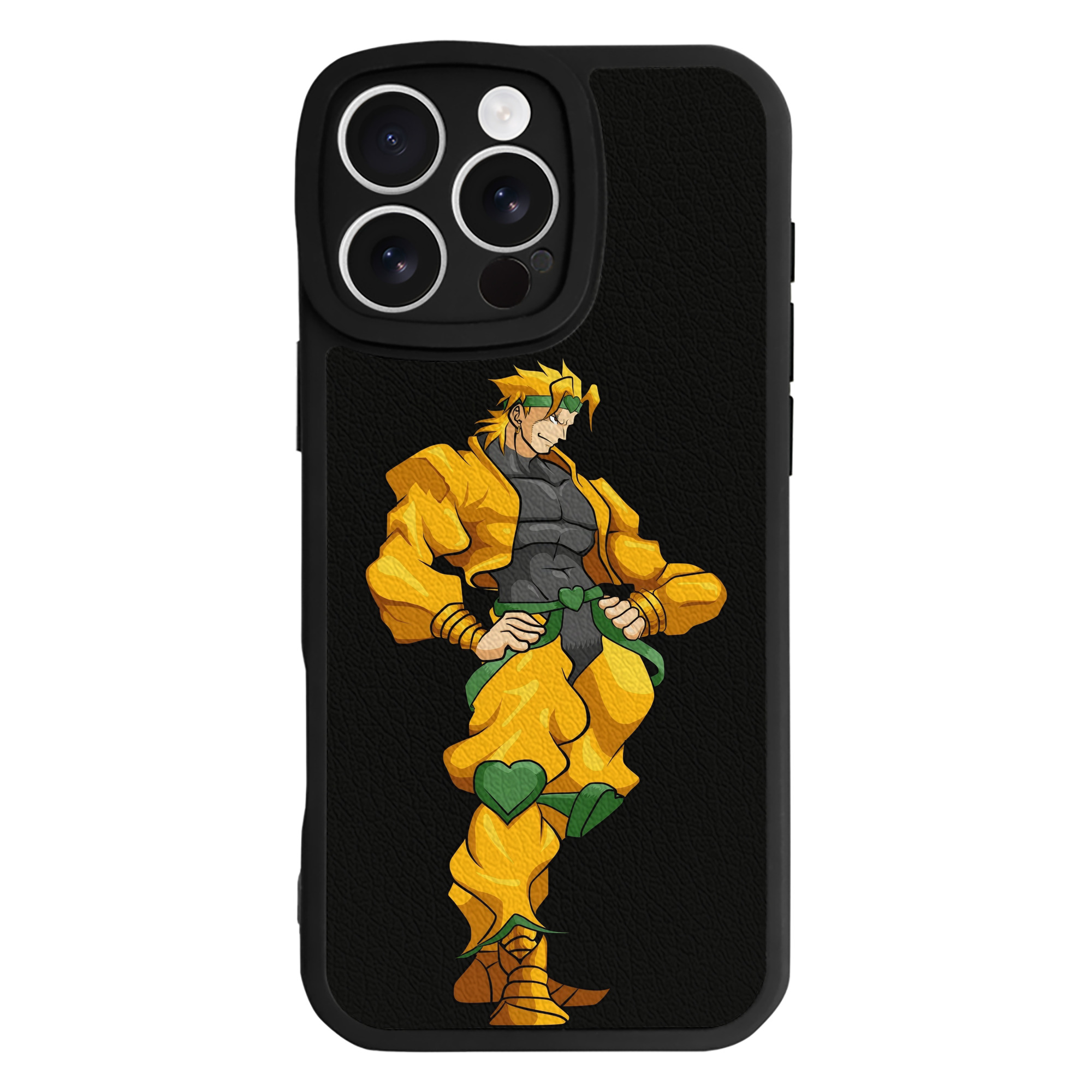 （画像用） ジョジョの奇妙な冒険 ディオ?ブランドー JoJo's Bizarre Adventure Dio Brando 【iPhone 16シリーズ対応】シリコンスマホケース（レザー調） 材質：シリコン